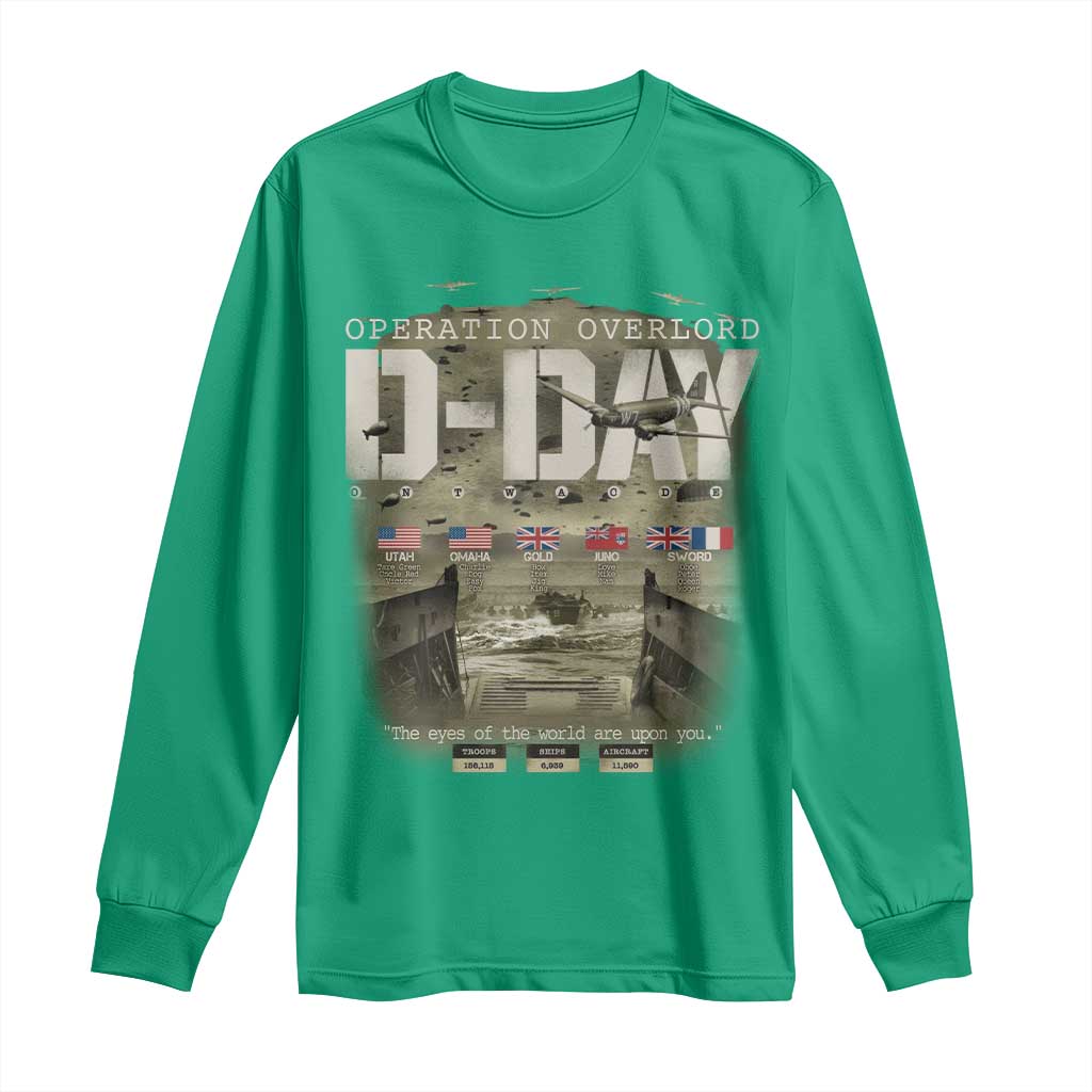 Operation Overlord D Day Normandy WWII Long Sleeve Shirt