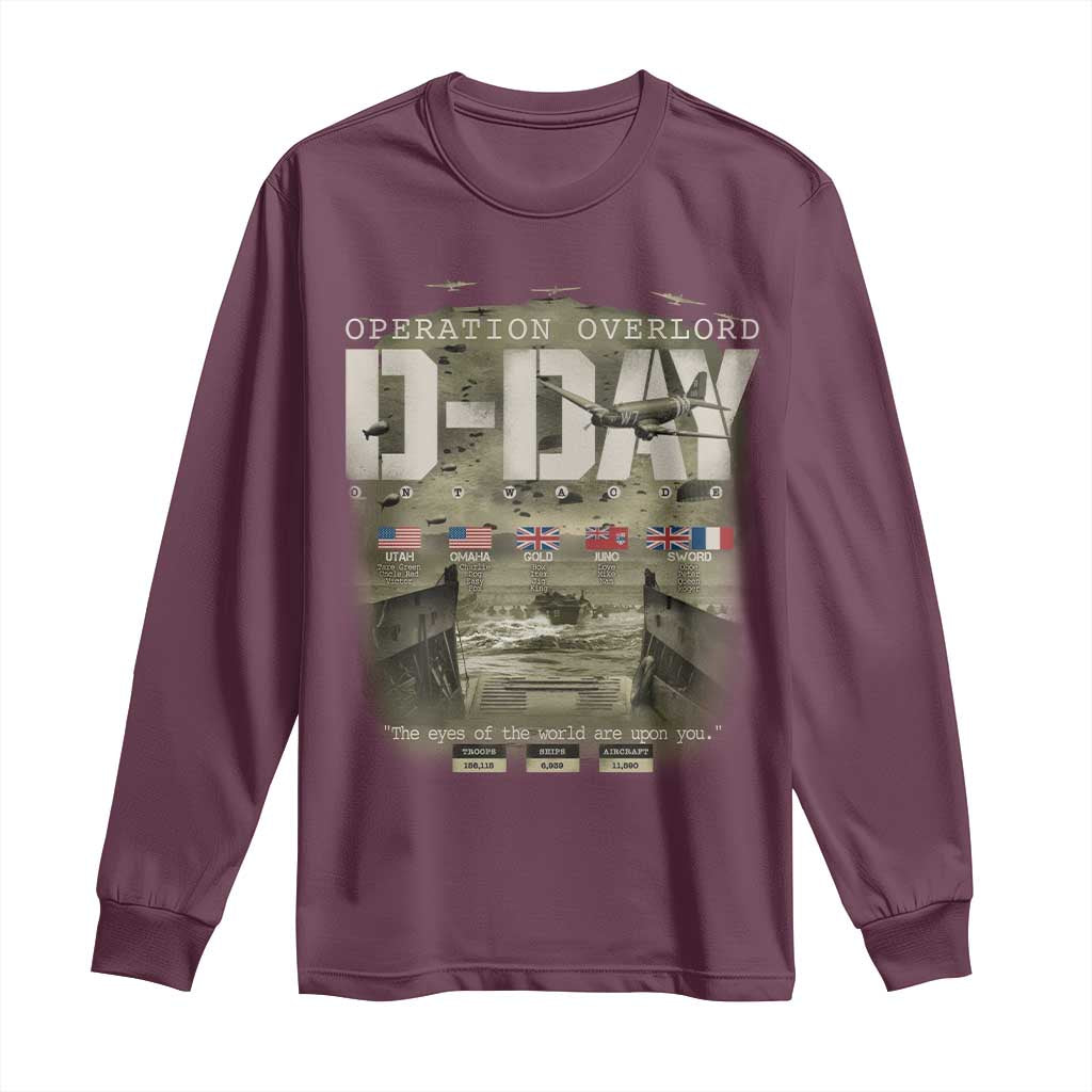 Operation Overlord D Day Normandy WWII Long Sleeve Shirt