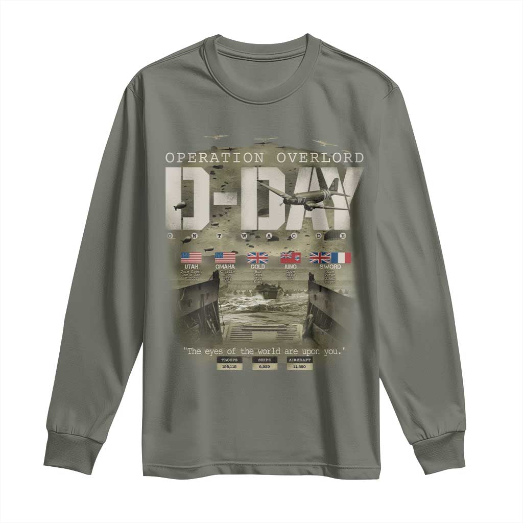 Operation Overlord D Day Normandy WWII Long Sleeve Shirt