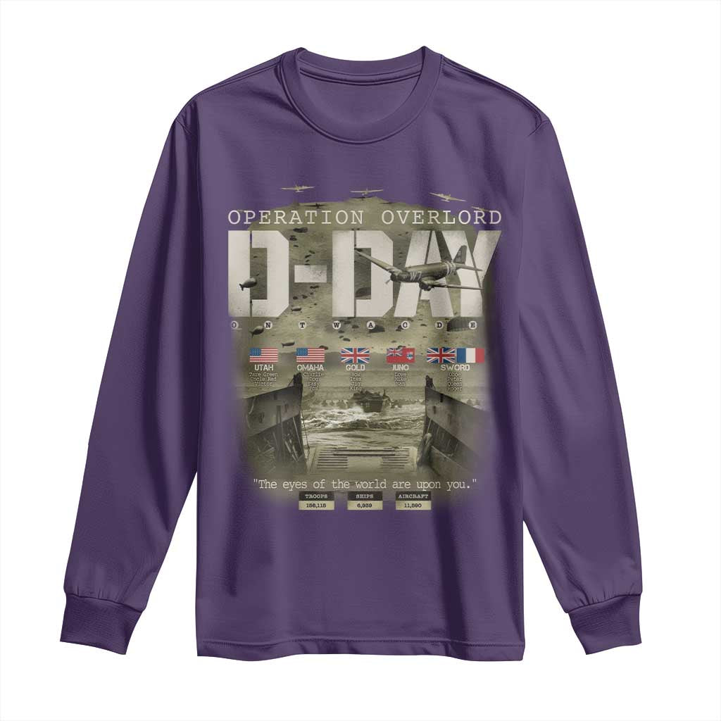Operation Overlord D Day Normandy WWII Long Sleeve Shirt