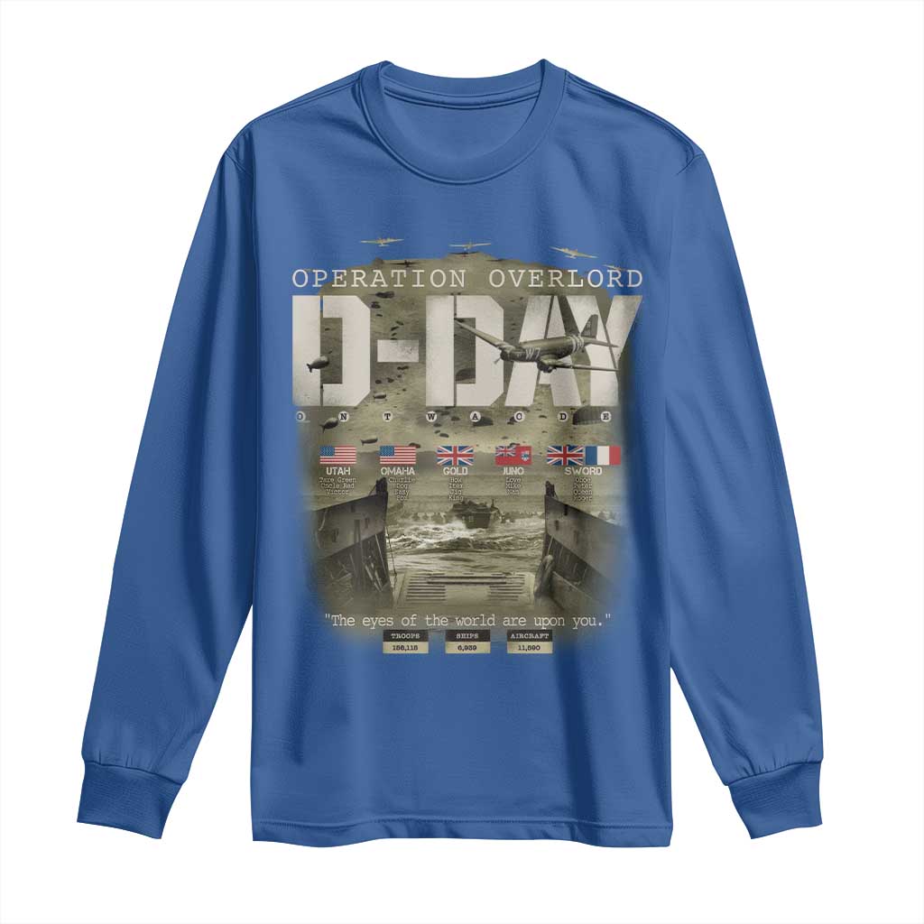 Operation Overlord D Day Normandy WWII Long Sleeve Shirt