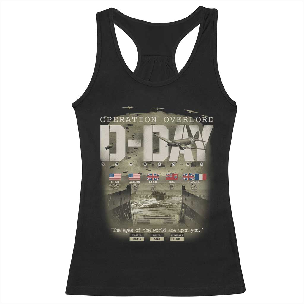 Operation Overlord D Day Normandy WWII Racerback Tank Top