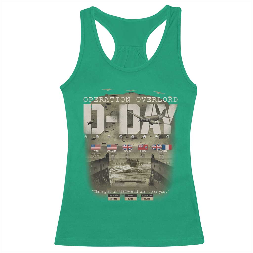 Operation Overlord D Day Normandy WWII Racerback Tank Top