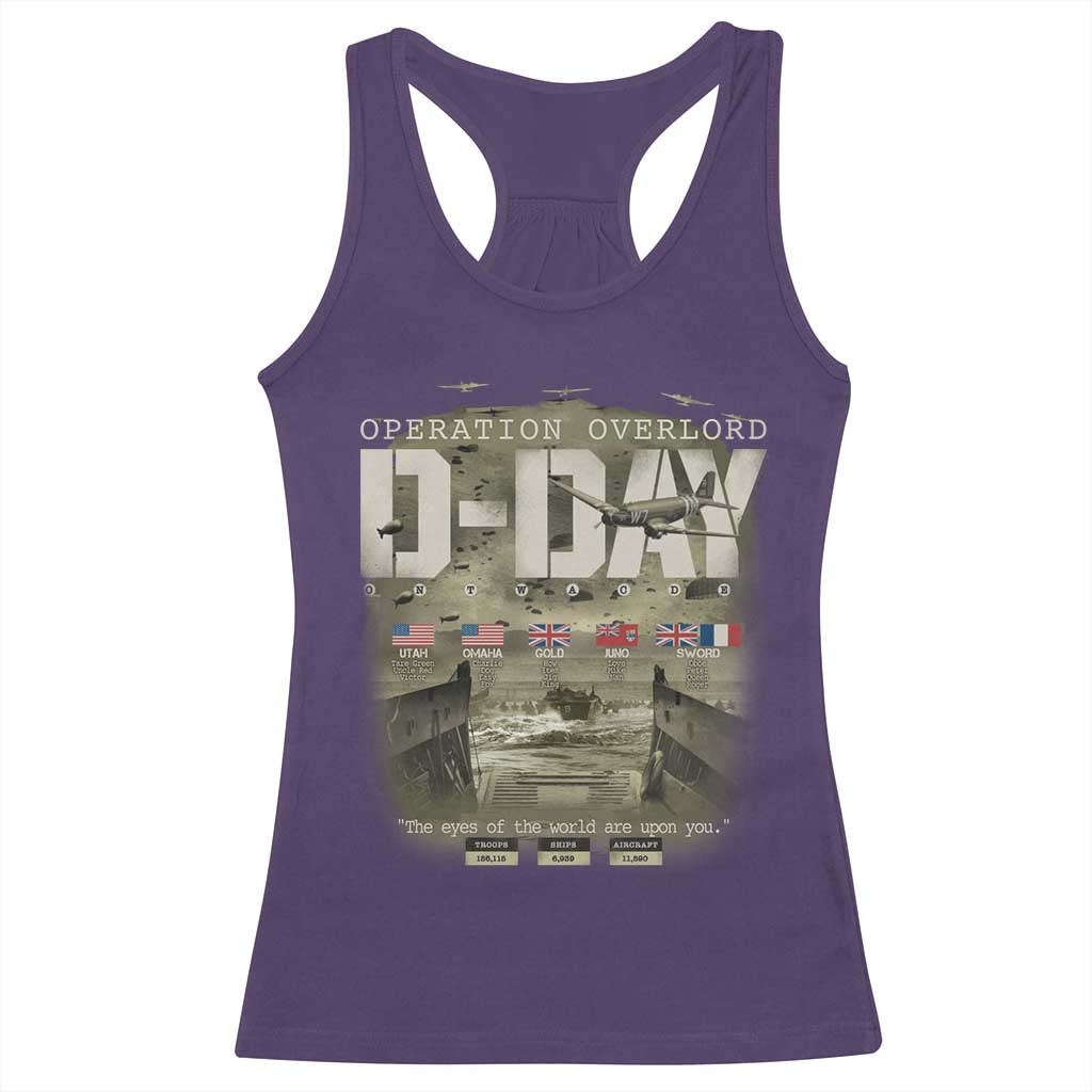 Operation Overlord D Day Normandy WWII Racerback Tank Top