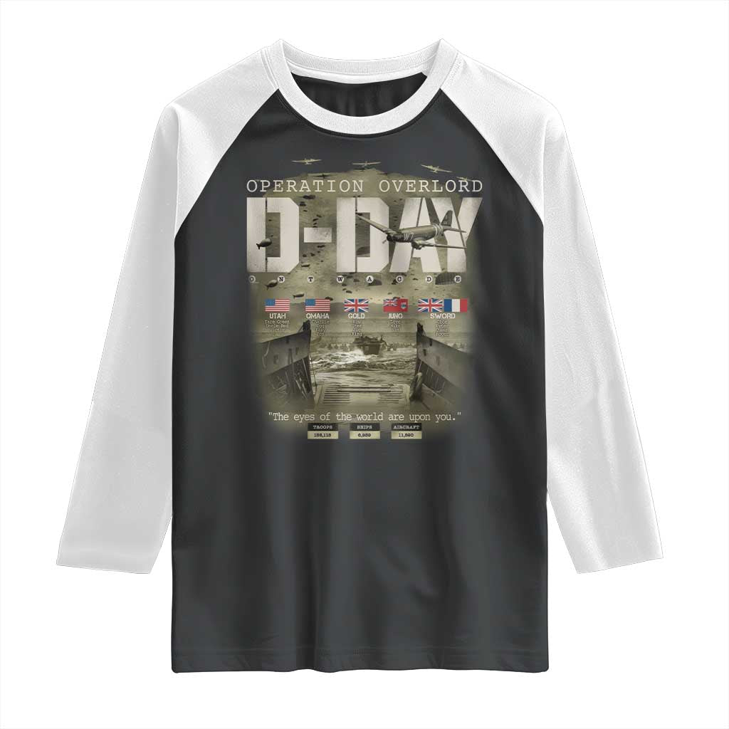 Operation Overlord D Day Normandy WWII Raglan Shirt