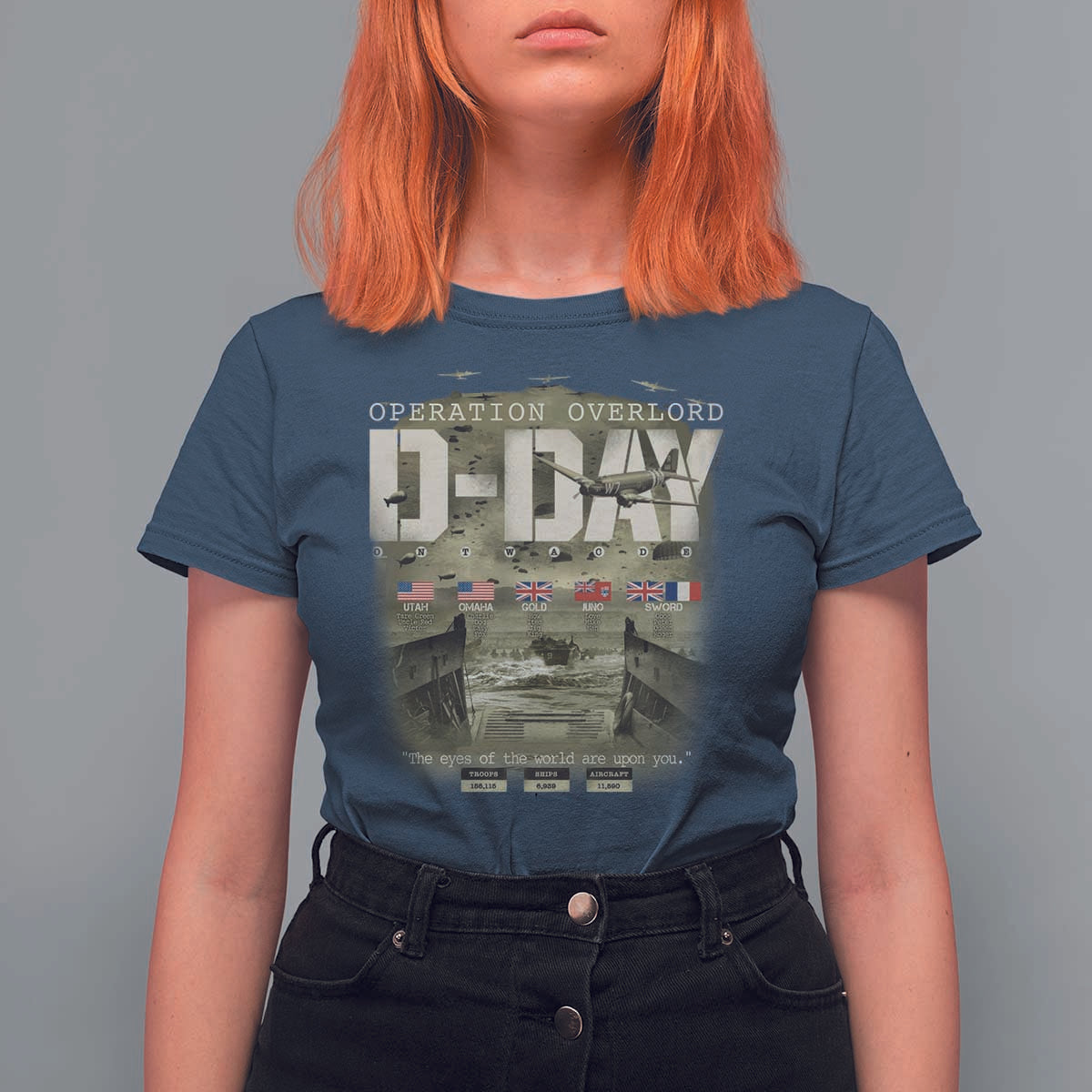 Operation Overlord D Day Normandy WWII T Shirt For Women