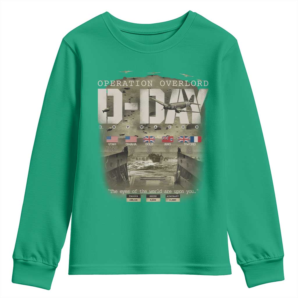 Operation Overlord D Day Normandy WWII Youth Sweatshirt