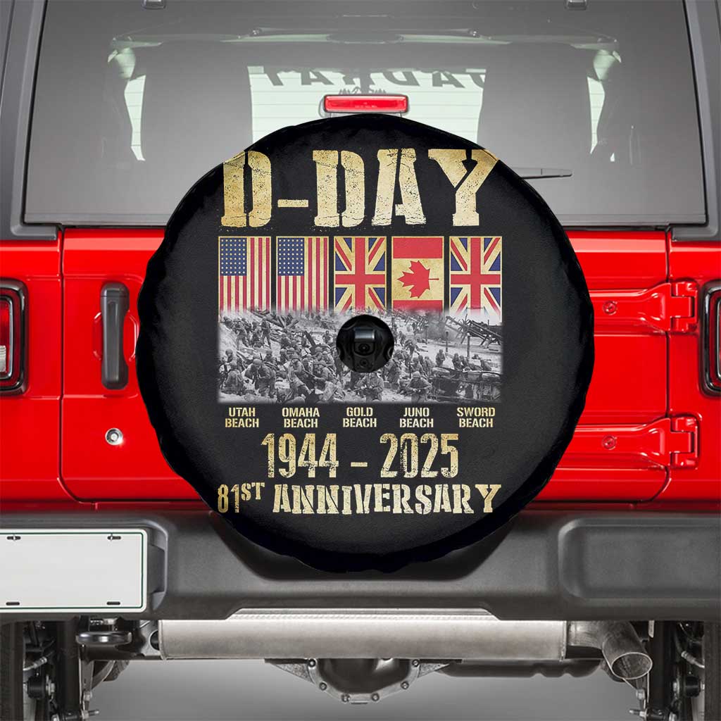 D Day 81st Anniversary Honor History Normandy WWII Spare Tire Cover
