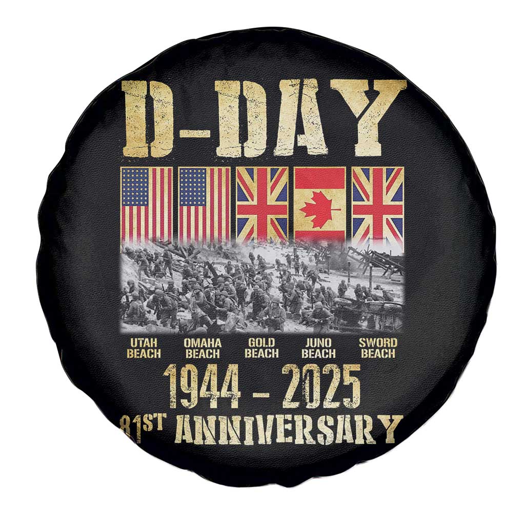 D Day 81st Anniversary Honor History Normandy WWII Spare Tire Cover