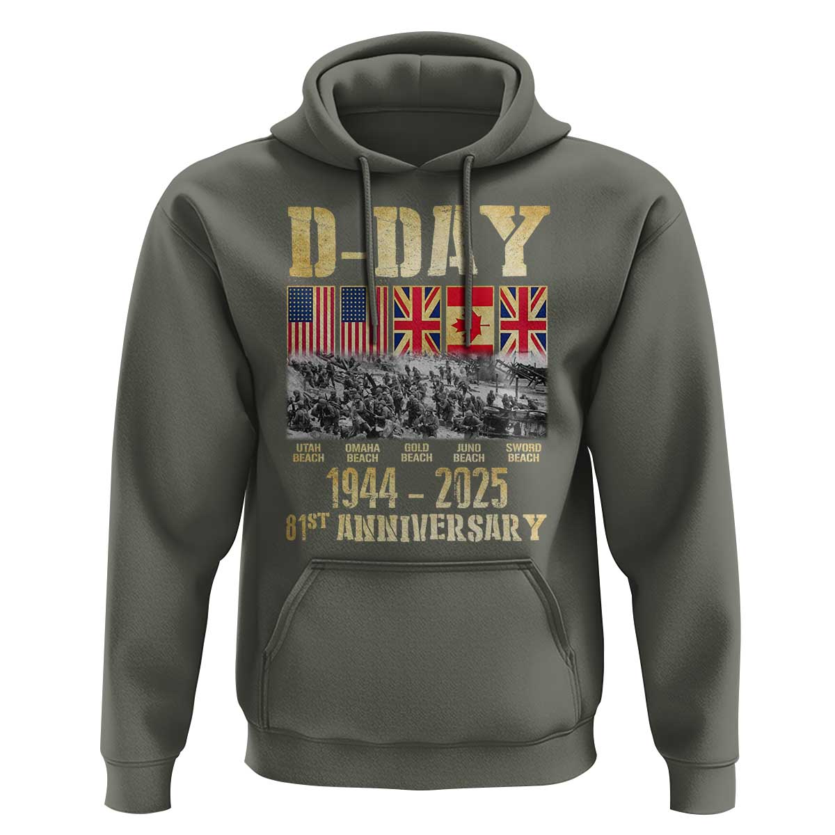 D Day 81st Anniversary Honor History Normandy WWII Hoodie