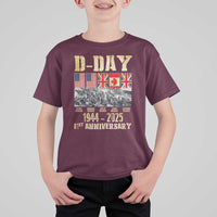 D Day 81st Anniversary Honor History Normandy WWII T Shirt For Kid