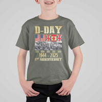 D Day 81st Anniversary Honor History Normandy WWII T Shirt For Kid
