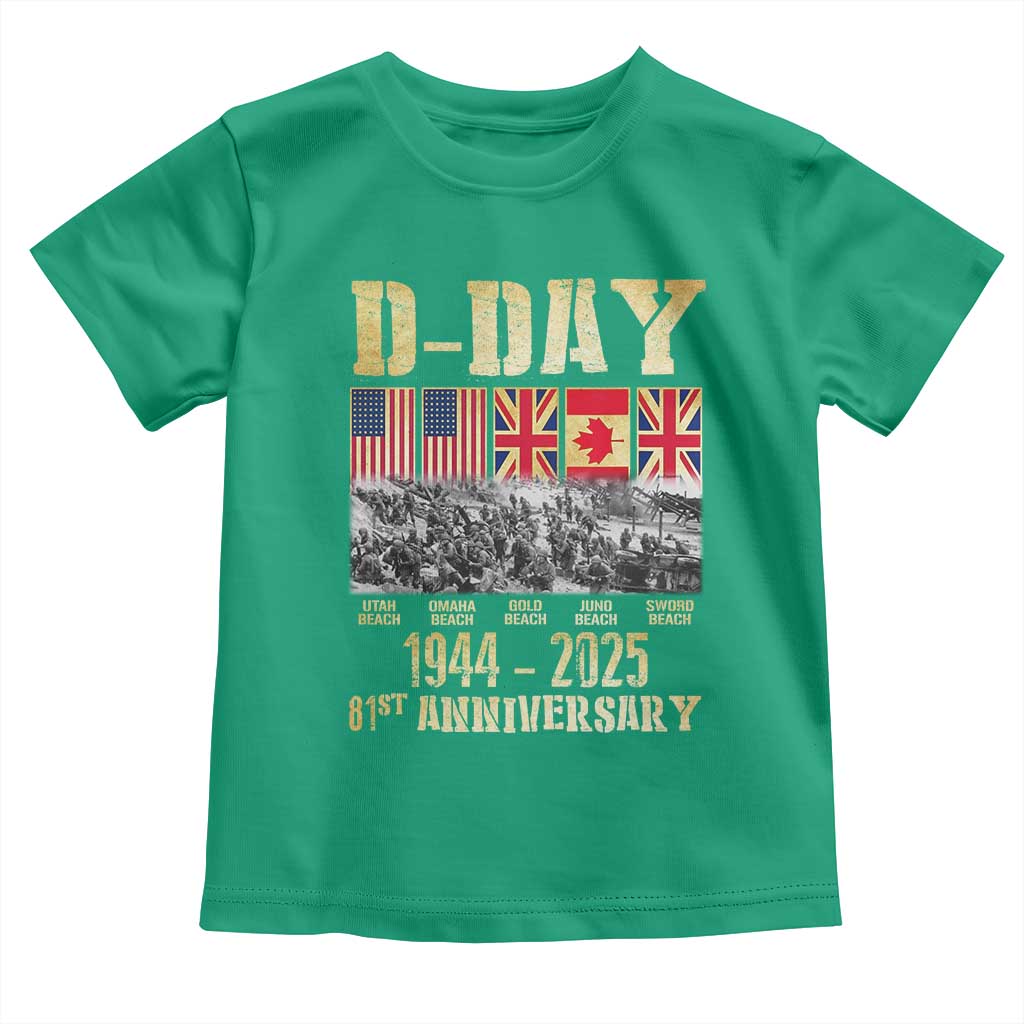 D Day 81st Anniversary Honor History Normandy WWII Toddler T Shirt