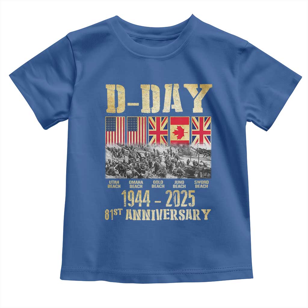 D Day 81st Anniversary Honor History Normandy WWII Toddler T Shirt