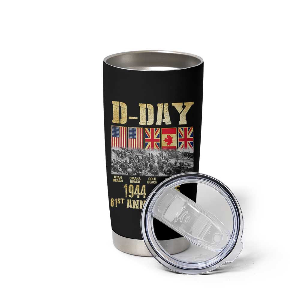 D Day 81st Anniversary Honor History Normandy WWII Tumbler Cup