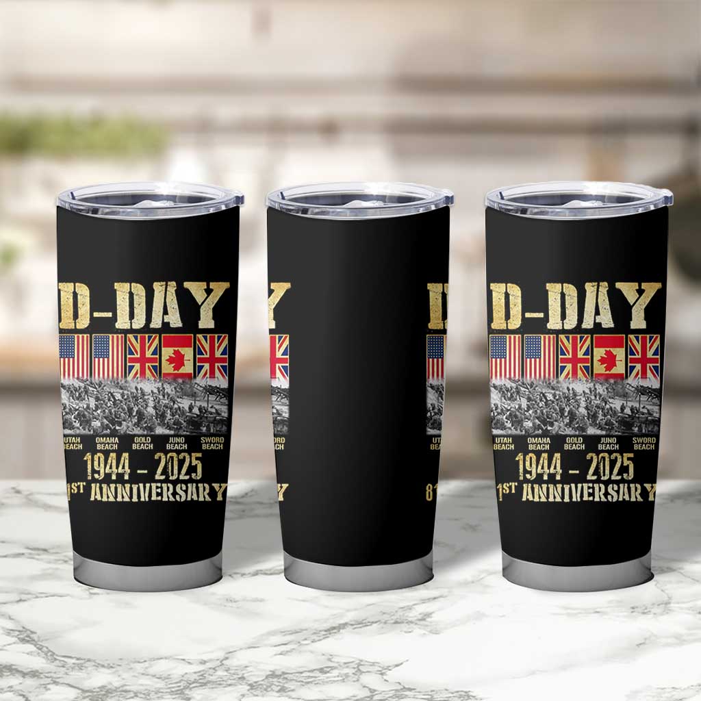 D Day 81st Anniversary Honor History Normandy WWII Tumbler Cup