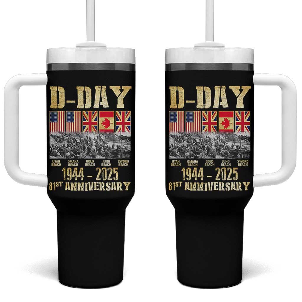 D Day 81st Anniversary Honor History Normandy WWII Tumbler With Handle