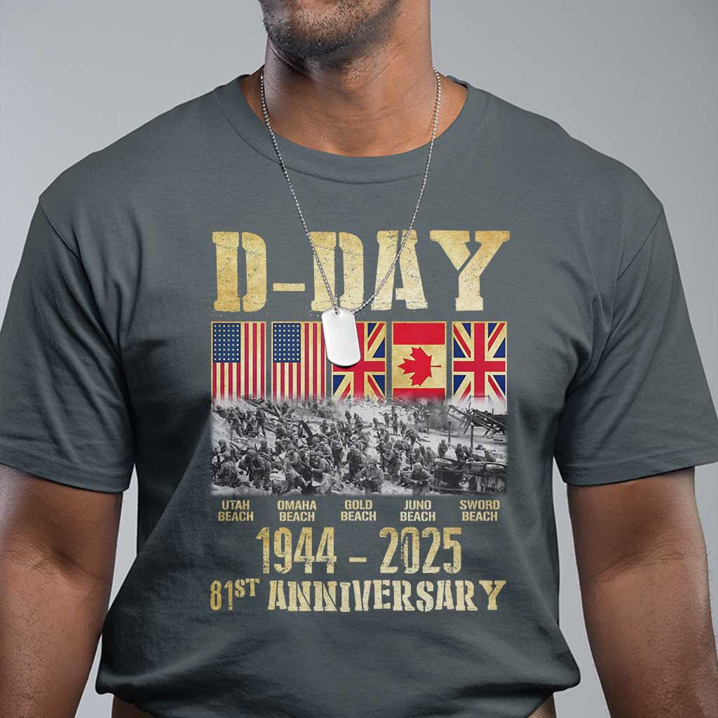 D Day 81st Anniversary Honor History Normandy WWII T Shirt