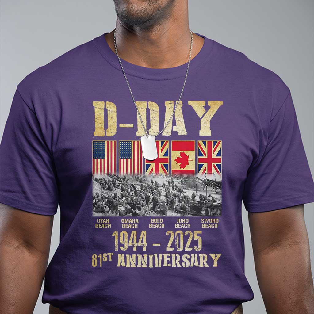D Day 81st Anniversary Honor History Normandy WWII T Shirt