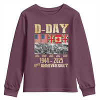 D Day 81st Anniversary Honor History Normandy WWII Youth Sweatshirt