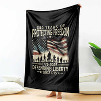 250 Years Of Protecting Freedom Defending Liberty Since 1775 Throw Blanket US Military Army Birthday - Wonder Print Shop