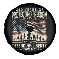 250 Years Of Protecting Freedom Defending Liberty Since 1775 Spare Tire Cover US Military Army Birthday