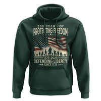 250 Years Of Protecting Freedom Defending Liberty Since 1775 Hoodie US Military Army Birthday