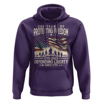 250 Years Of Protecting Freedom Defending Liberty Since 1775 Hoodie US Military Army Birthday