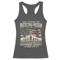 250 Years Of Protecting Freedom Defending Liberty Since 1775 Racerback Tank Top US Military Army Birthday