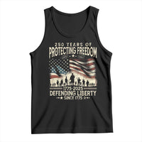 250 Years Of Protecting Freedom Defending Liberty Since 1775 Tank Top US Military Army Birthday
