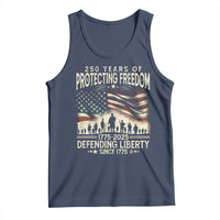 250 Years Of Protecting Freedom Defending Liberty Since 1775 Tank Top US Military Army Birthday