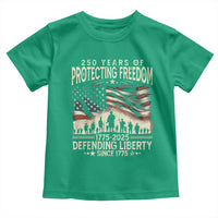 250 Years Of Protecting Freedom Defending Liberty Since 1775 Toddler T Shirt US Military Army Birthday