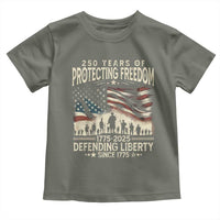 250 Years Of Protecting Freedom Defending Liberty Since 1775 Toddler T Shirt US Military Army Birthday