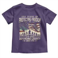 250 Years Of Protecting Freedom Defending Liberty Since 1775 Toddler T Shirt US Military Army Birthday