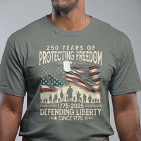250 Years Of Protecting Freedom Defending Liberty Since 1775 T Shirt US Military Army Birthday