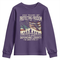 250 Years Of Protecting Freedom Defending Liberty Since 1775 Youth Sweatshirt US Military Army Birthday