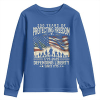 250 Years Of Protecting Freedom Defending Liberty Since 1775 Youth Sweatshirt US Military Army Birthday