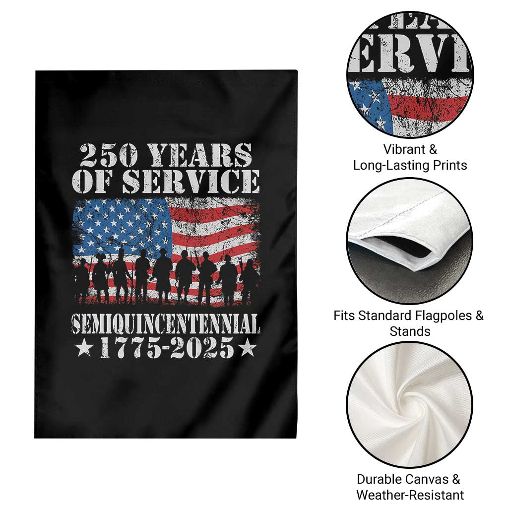 250 Years Of Service Semiquincentennial Garden Flag US Military Army Birthday American Flag - Wonder Print Shop