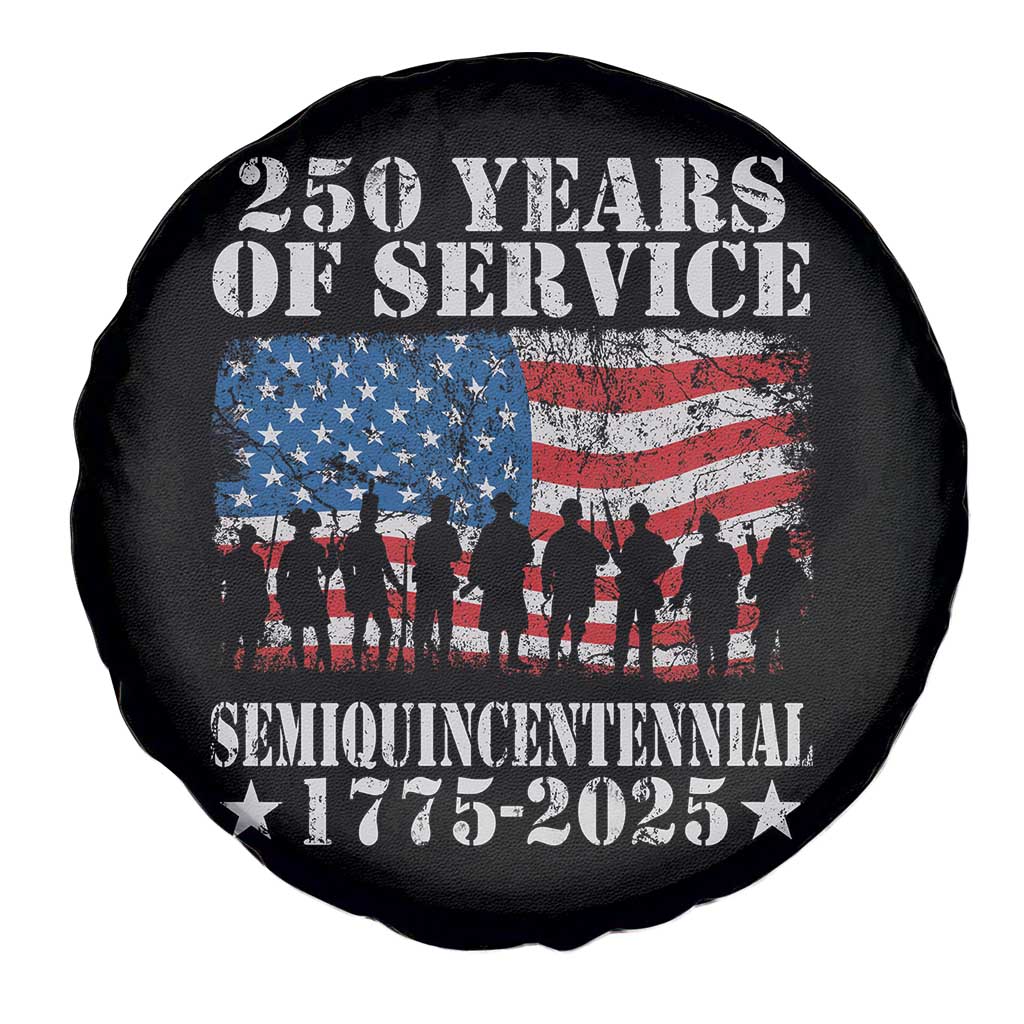 250 Years Of Service Semiquincentennial Spare Tire Cover US Military Army Birthday American Flag