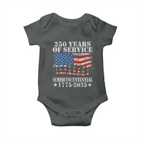 250 Years Of Service Semiquincentennial Baby Onesie US Military Army Birthday American Flag