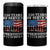 250 Years Of Service Semiquincentennial 4 in 1 Can Cooler Tumbler US Military Army Birthday American Flag