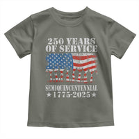 250 Years Of Service Semiquincentennial Toddler T Shirt US Military Army Birthday American Flag