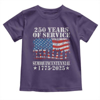 250 Years Of Service Semiquincentennial Toddler T Shirt US Military Army Birthday American Flag