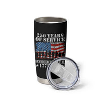 250 Years Of Service Semiquincentennial Tumbler Cup US Military Army Birthday American Flag