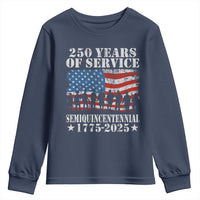 250 Years Of Service Semiquincentennial Youth Sweatshirt US Military Army Birthday American Flag