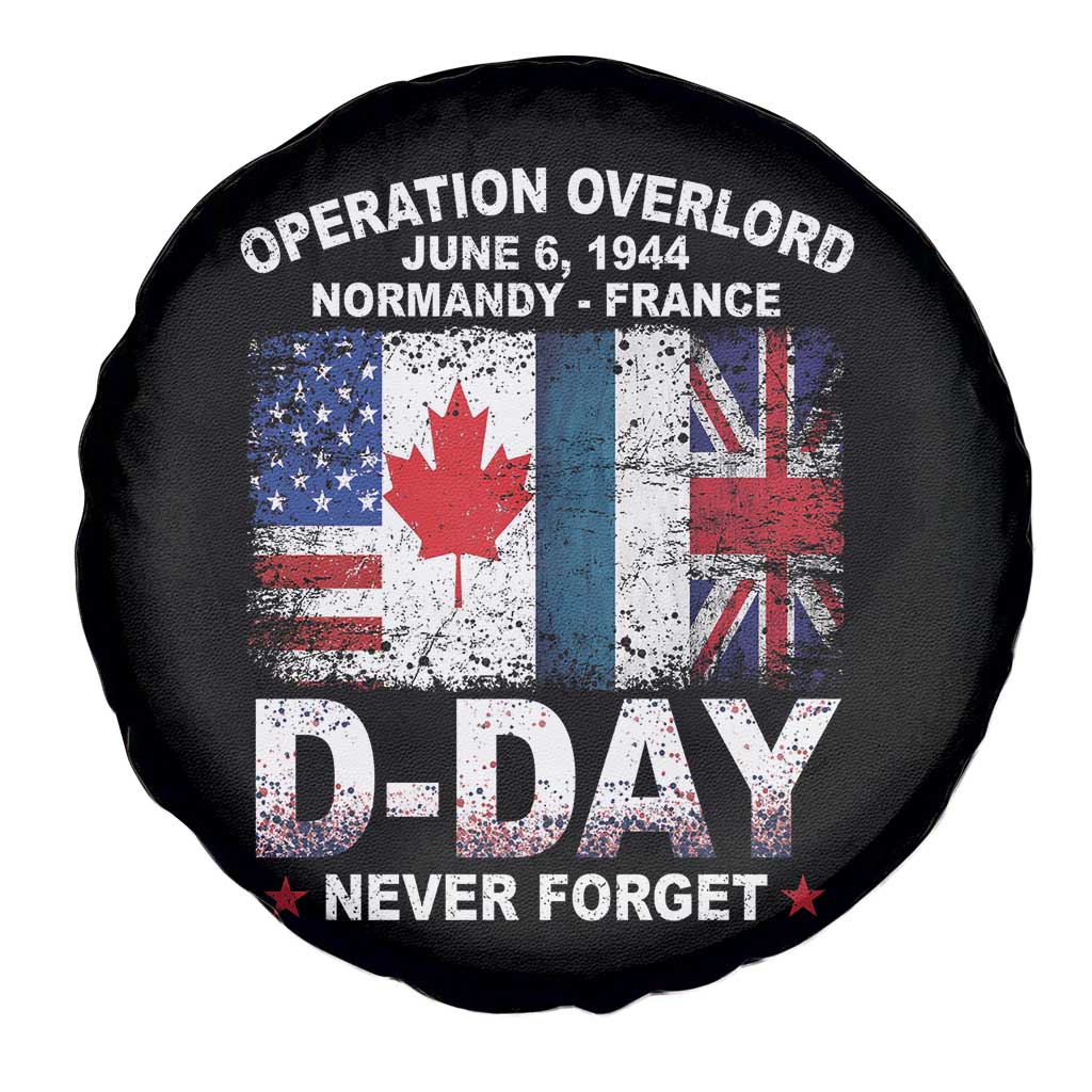 Operation Overlord D Day Normandy France WWII Never Forget Spare Tire Cover