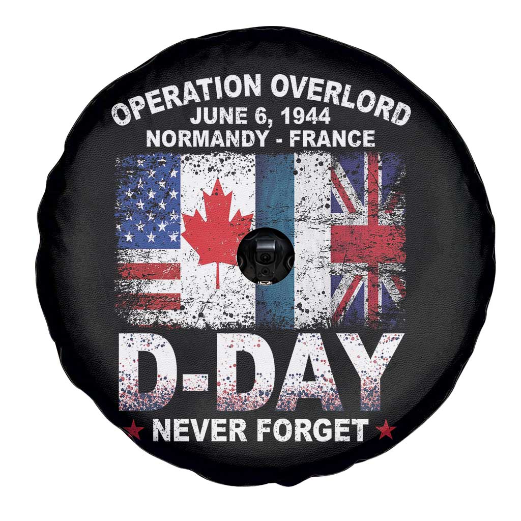 Operation Overlord D Day Normandy France WWII Never Forget Spare Tire Cover