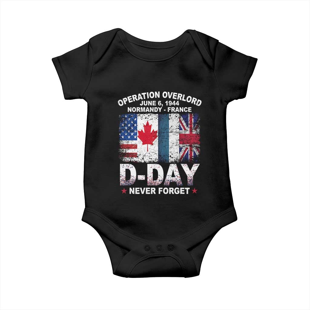 Operation Overlord D Day Normandy France WWII Never Forget Baby Onesie