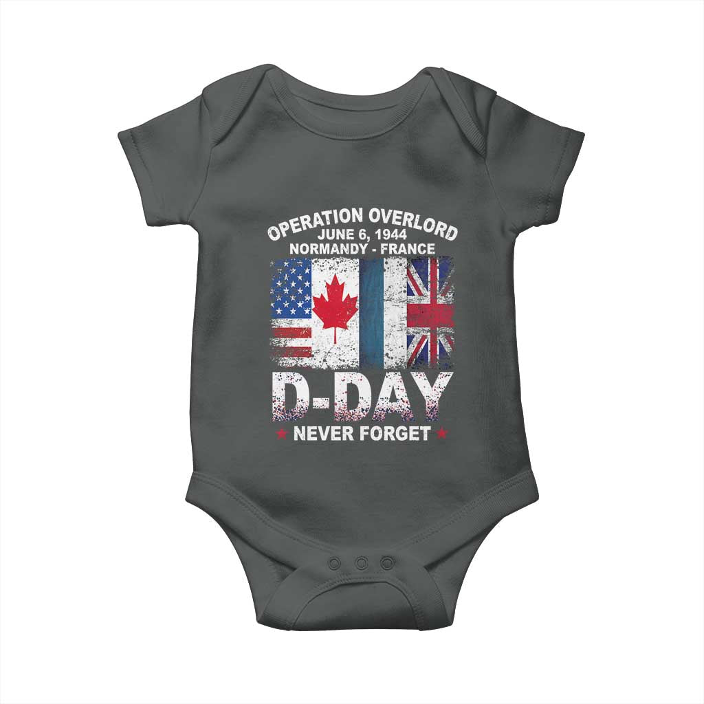 Operation Overlord D Day Normandy France WWII Never Forget Baby Onesie