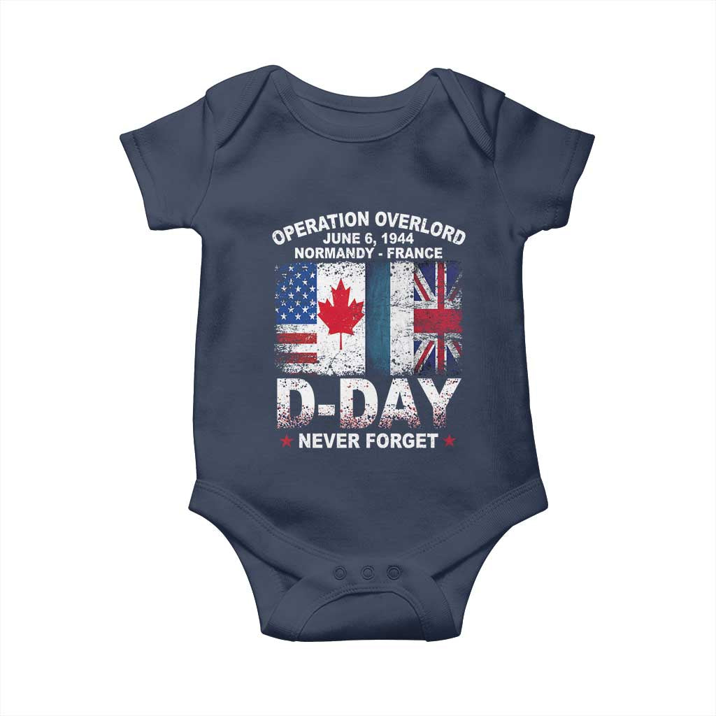 Operation Overlord D Day Normandy France WWII Never Forget Baby Onesie